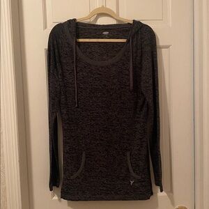 Old Navy Charcoal Active Lighweight Hooded Top